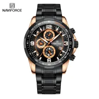 NAVIFORCE NF8020 Men's Luxury Leisure Watch Men's Top Brand Multifunction Sport Men Watch Waterproof Automatic Date Watch Men's - Black RoseGold
